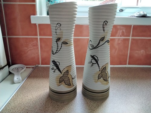 Vintage pair vases - of, ,