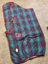 Fal-Pro 6'6 Saracen heavy weight horse stable rug red green check (used)