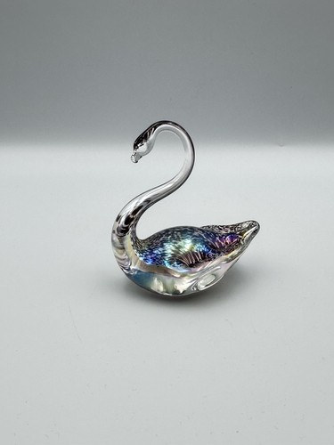 Vintage heron glass iridescent - heron,