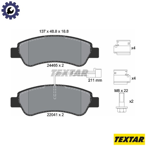Brake pad set disc - set,