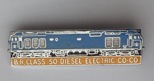 B.R. Class 50 Diesel Electric CO-CO Enamel Railway Pin Badge.    PB2-269