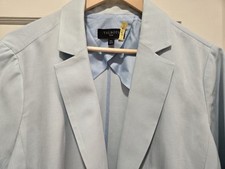 Talbots Robin's Egg Blue Unlined No-Close Summer Blazer 16W (PLUS-SIZE) NWOT