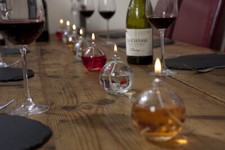 3 X Mini Ball Glass Oil Lamp Burners for use with Sootless,Odourless Lamp Oil