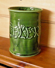 Bassware Pottery Celery Pot Jar ref EY-RD-DA 1980 14cm / 10cm