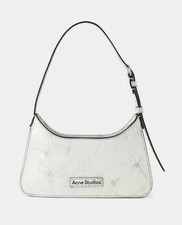 ACNE STUDIO Platt Micro Crackle Hobo Bag - Acne Studios - Leather - White