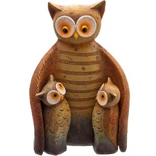 Owl Family Ornament Brown
