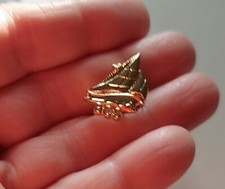 Vintage Collectible BCS Boat Safety Certificate Goldtone Tie Tack Free Gift Bag