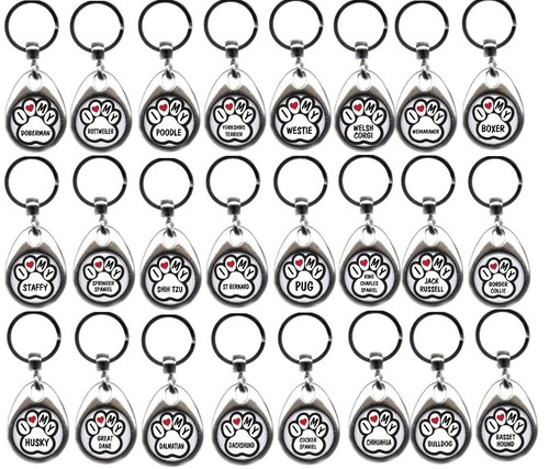 Dog love keyring swivel - dog,