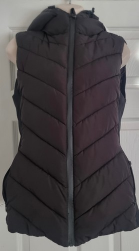 Zara black puffa hooded - black, gillet