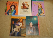 5 American Girl Doll Books Lot Lindsey Felicity McKenna Julie Night Flyers