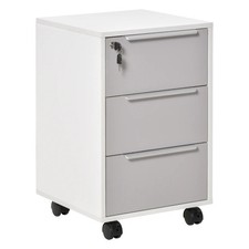 HOMCOM Three-Drawer Locking