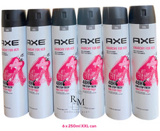 6 x 250ml XXL AXE / LYNX Anarchy / Attraction For Her Deodorant Body Spray