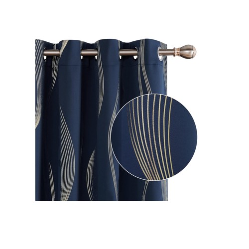 Navy blue gold striped - navy,