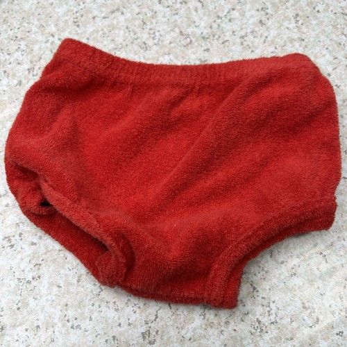 Vtg red terry cloth diaper - vtg,