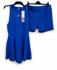 Slazenger Classic Logo Tennis Dress, Womens Dress UK Size 14, Large, Blue, New