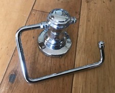 Chrome Bathroom Toilet Roll  Holder VGC  (GD7)