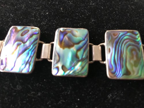 Modernist sterling abalone - sterling,
