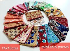 Small Mini Wallet Key Holder Zipper Coin Purse 12x10cm HANDMADE IN UK 