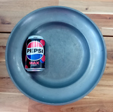 Large Heavy Antique Pewter Dish Bowl Charger Plate 12.5 Inches