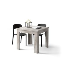 Grey Square Extending Kitchen Dining Table Butterfly Flip Top up to 8 Seater