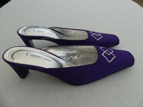 Purple satin shoes - purple,