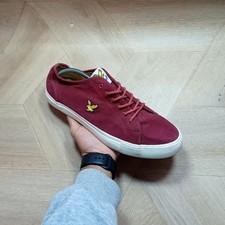Lyle & Scott Canvas Trainer Red UK9 Low Mens Sneaker Shoe
