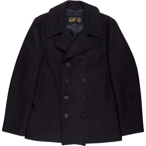 Gloverall black reefer coat - reefer,
