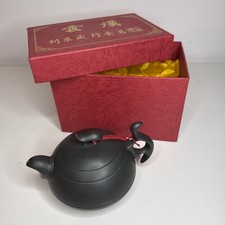 Vintage Yixing Zisha Black Clay Teapot - never used