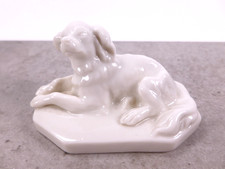 NYMPHENBURG PORCELAIN FIGURE OF SPANIEL DOG 763