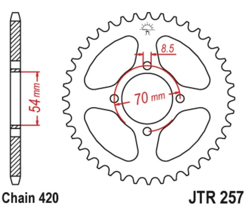 Rear chain sprocket - rear,