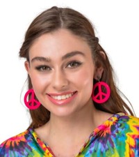 NEW Hot Pink Hippie Peace 60s