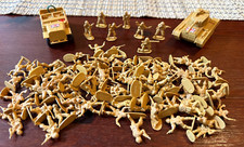 Miniature Small Plastic Toy Soldiers Bundle. Approx 100 With Tank & Jeep