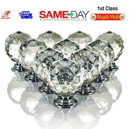 Crystal glass door knobs - 12,