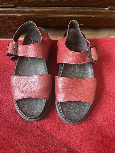 Martens dark red sandals - martens,