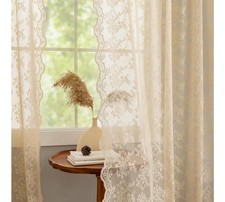Beige Lace Curtains 72 inch