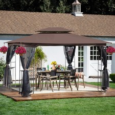 10x13ft Brown Outdoor Gazebo