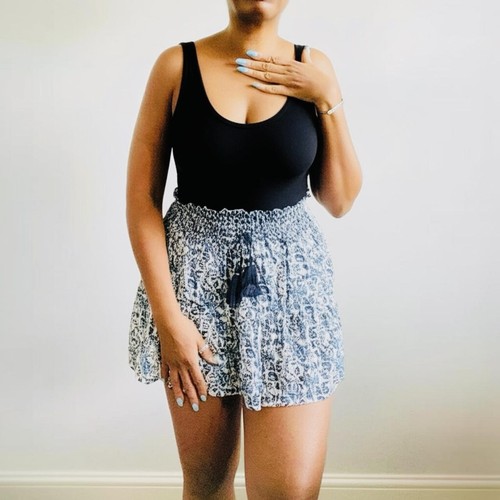 Zara blue white printed - blue/white, skort