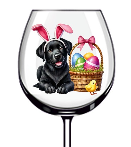 12x colourful easter black dog - 12x,