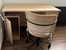 Solid Wood Desk With Chair. Has Book Shelves and Cupboard.