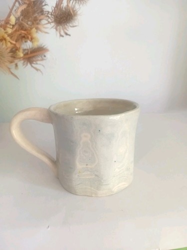 Pottery thrown studio mug - thrown,