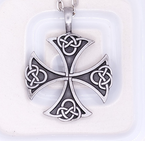 Gothic cross bottony - gothic, pendant