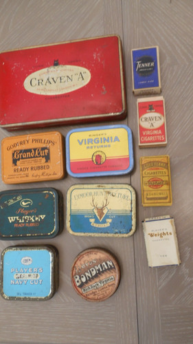 Vintage tobacco tins packets - tins, &
