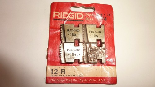 Ridgid pipe dies 12 - 1-1/4",