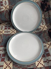2 Denby Azure dinner plates 10