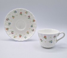 Wedgwood 'Cascade'  Cup & Saucer Scalloped Relief Vintage Bone China