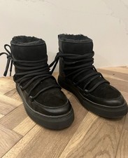 Women Black Winter Snow Apres Ski Boots UK5 /6 Eu39