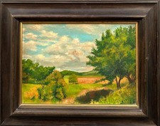 Impressionist Painting (20th Century) : Landscape, oil on panel
