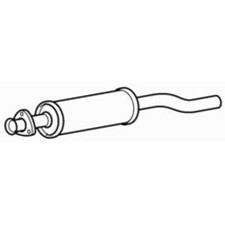 Quality Front Exhaust Down Silencer for Audi Coupe KV 2.2 Litre (1988-1989)