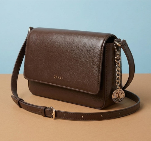 Dkny dark brown saffiano - dkny,