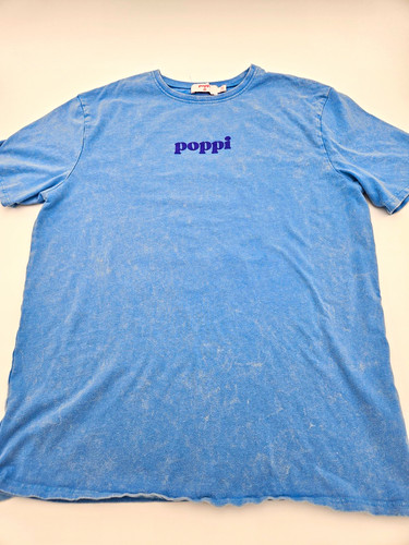 Poppi blue double sided logo - blue, double-sided
